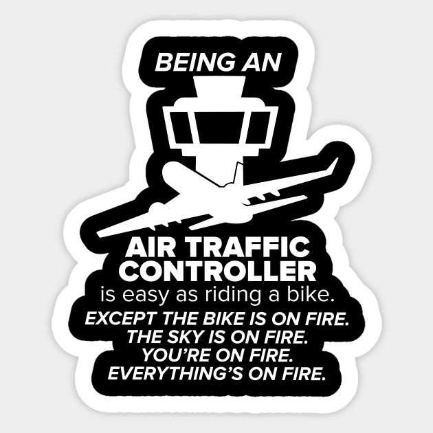 Air Traffic Controller Airplane ATC Control Sticker by ChrisselDesigns